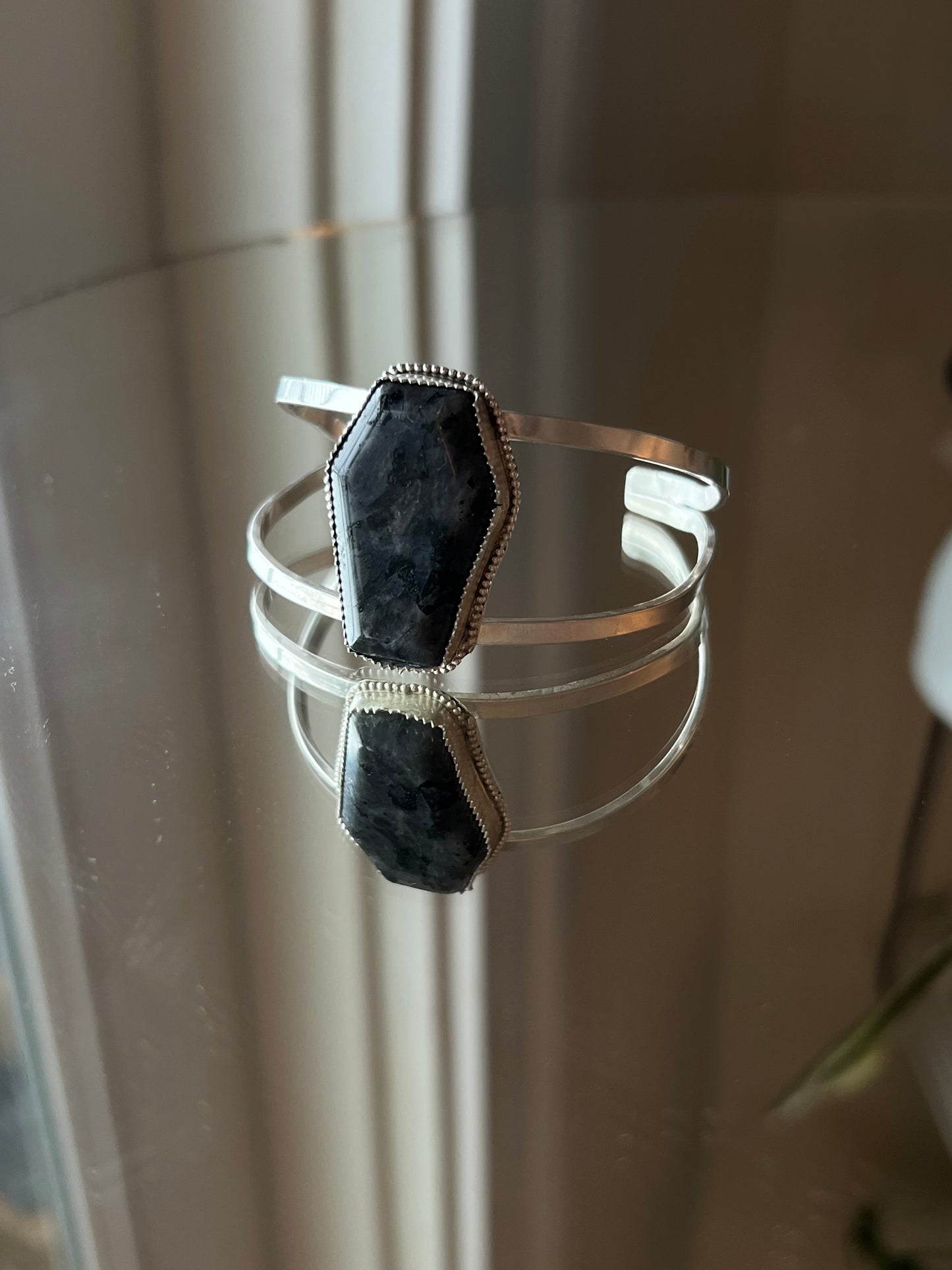 Black Tourmaline Coffin Cuff