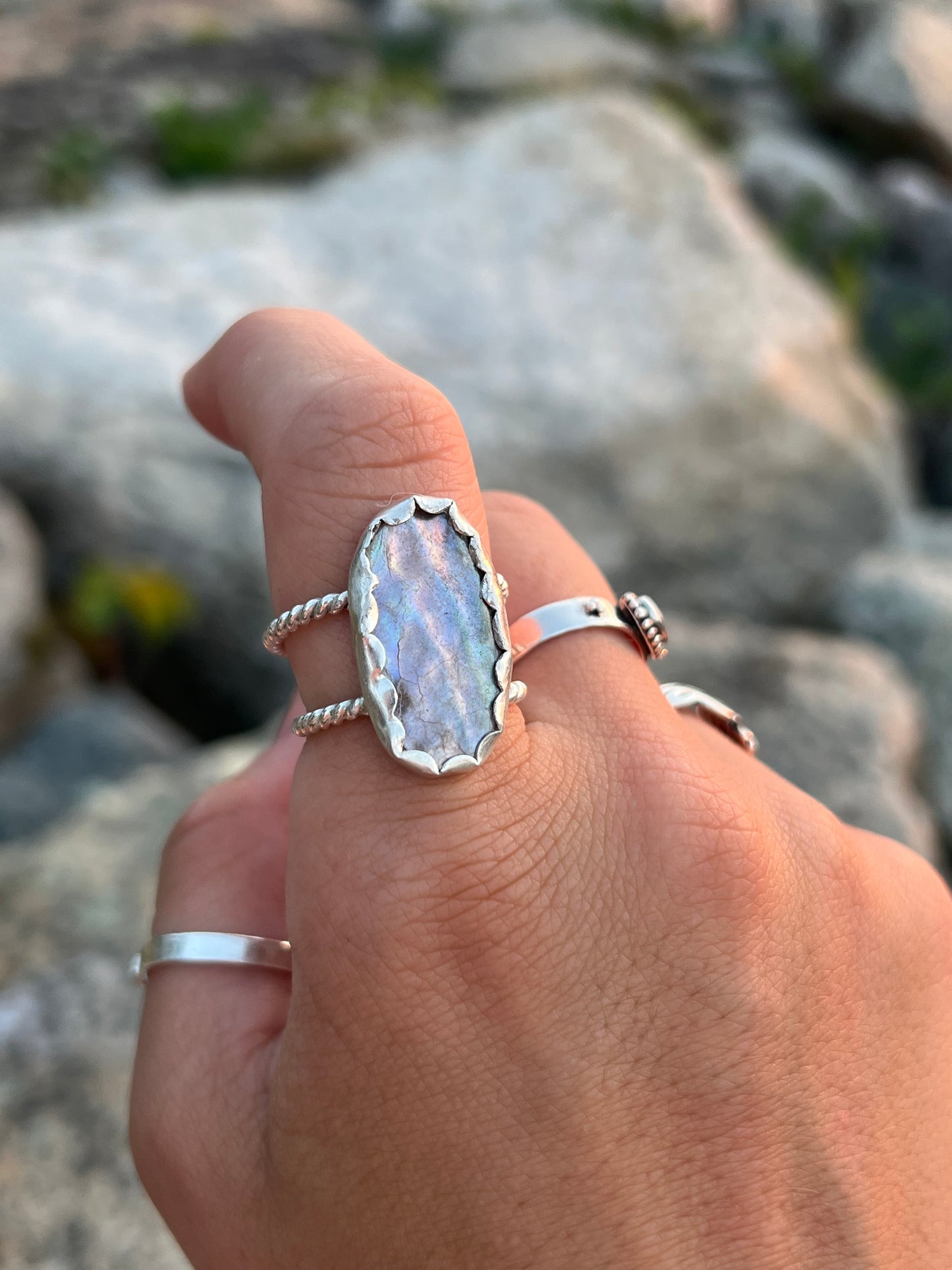 Abalone Shell Ring