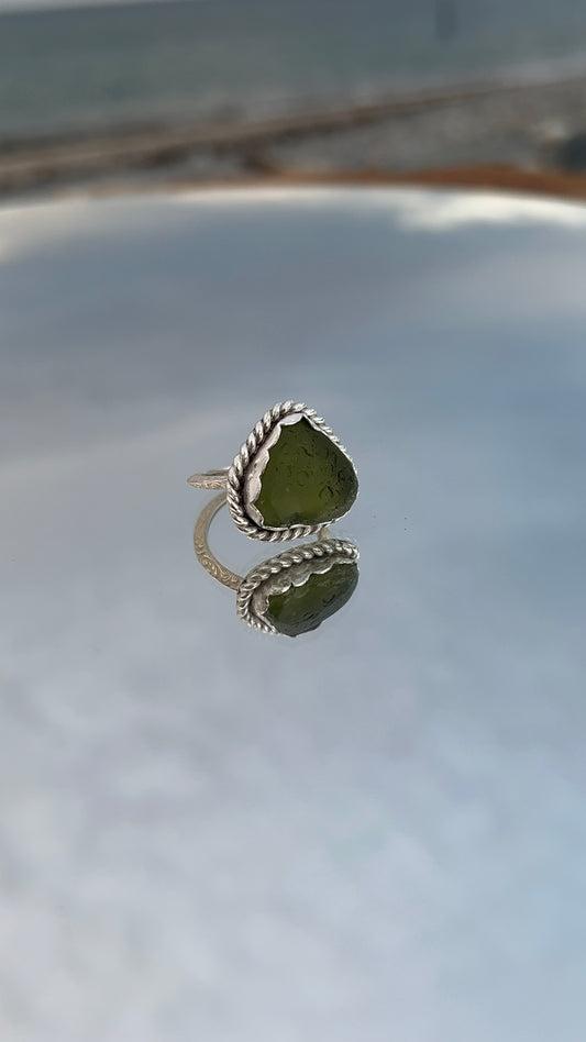 Chunky Green Statement Ring