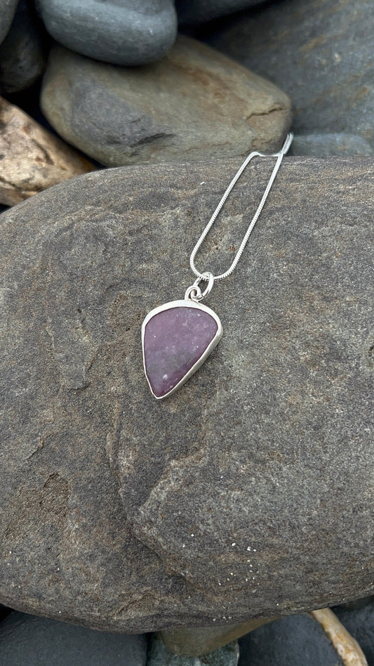 Lepidolite Crystal Pendant