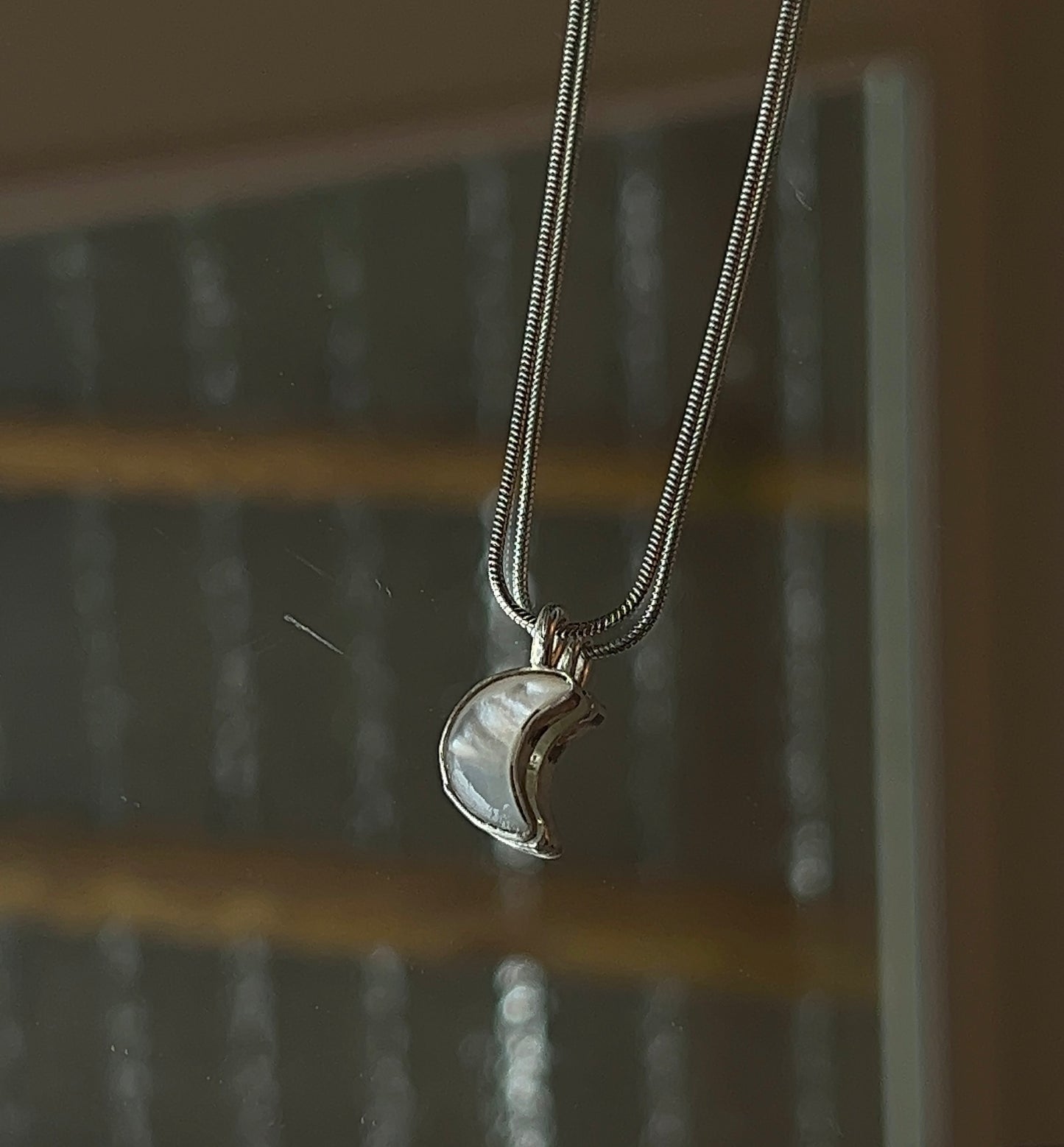 Mother of Pearl Moon Pendant