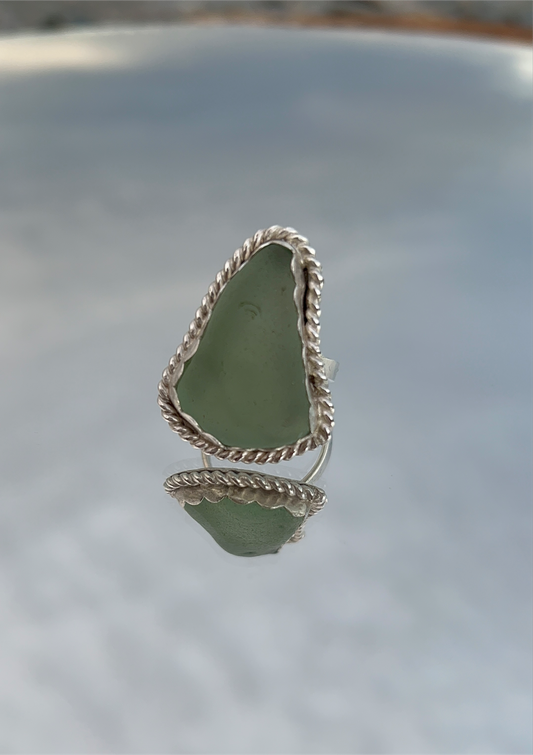 Big Chunky Sea Glass Ring