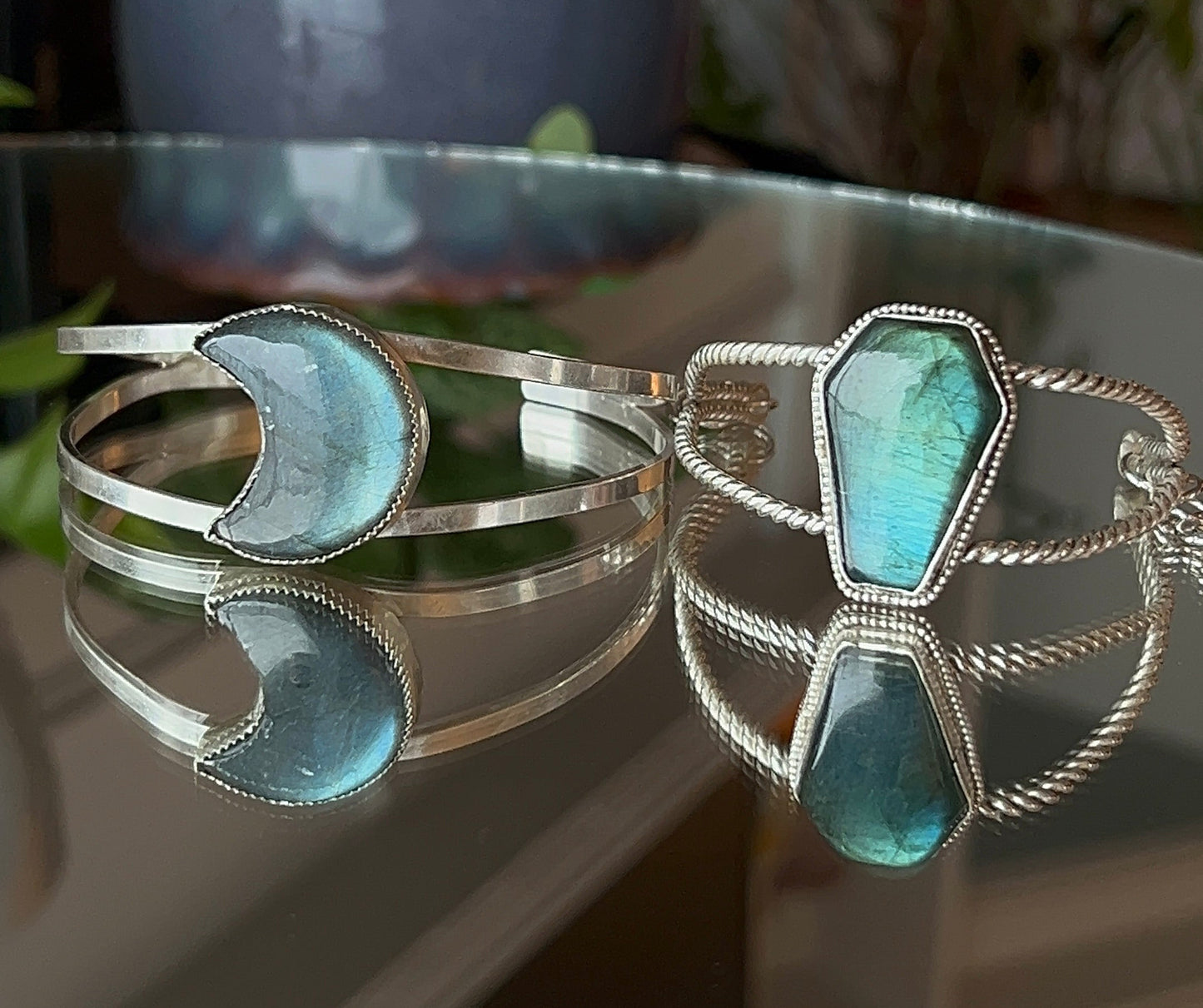 Labradorite Moon Cuff