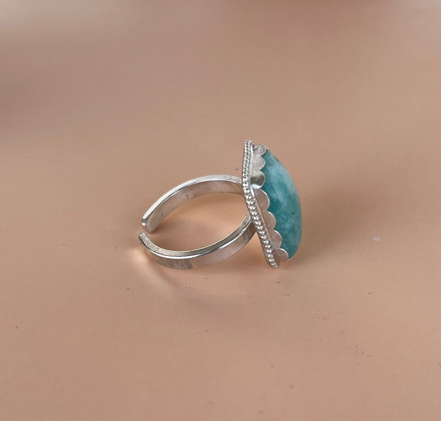 Amazonite Silver Ring