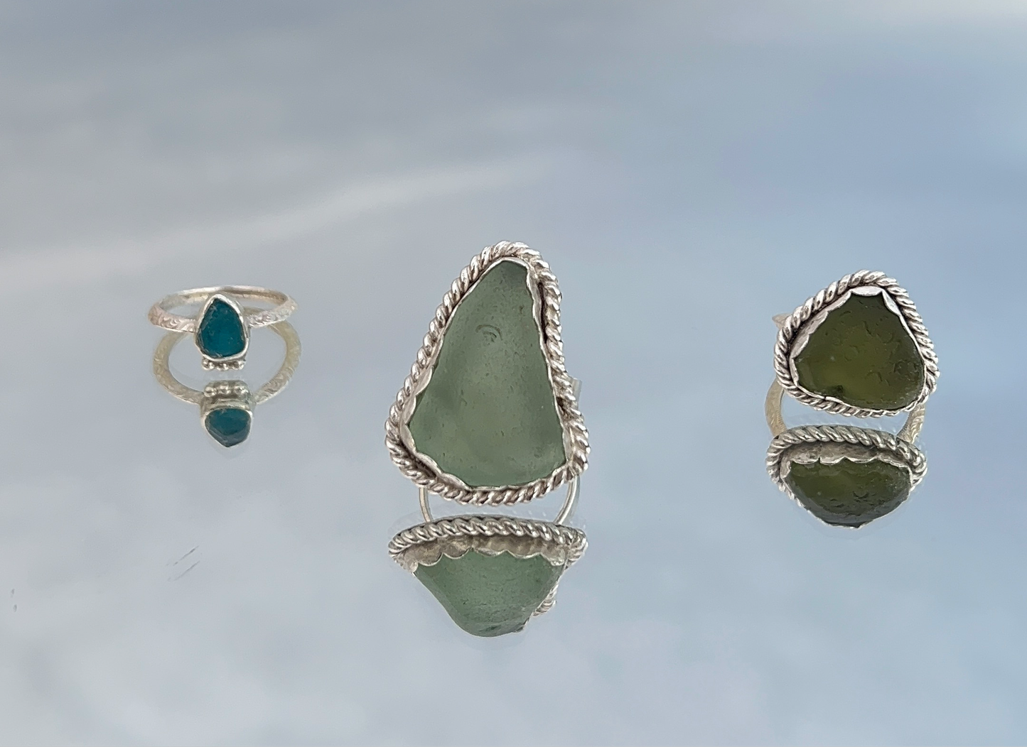 Big Chunky Sea Glass Ring