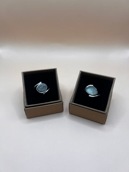 Moss Agate Elegant Ring