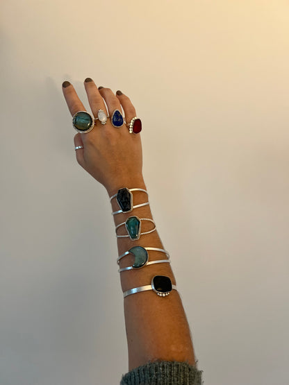 Black Tourmaline Coffin Cuff