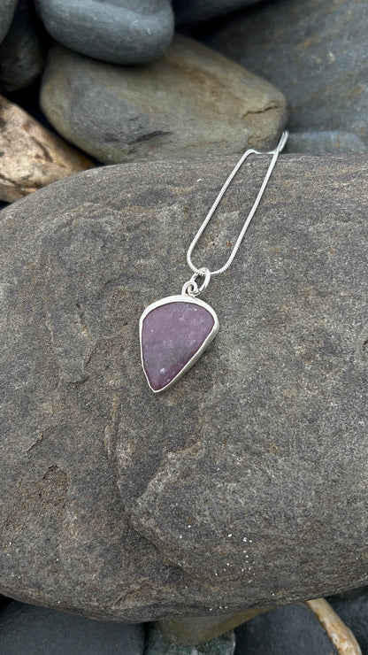 Lepidolite Crystal Pendant
