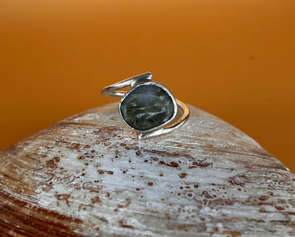 Moss Agate Elegant Ring