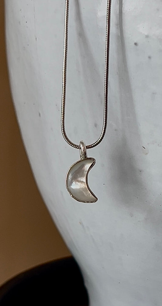Mother of Pearl Moon Pendant