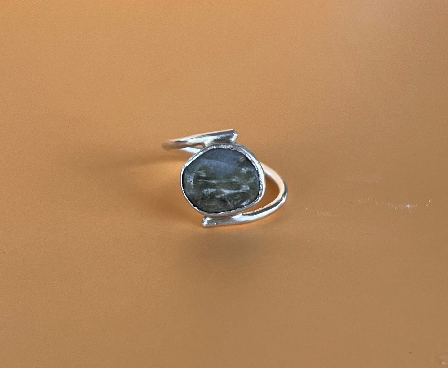 Moss Agate Elegant Ring