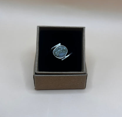 Moss Agate Elegant Ring