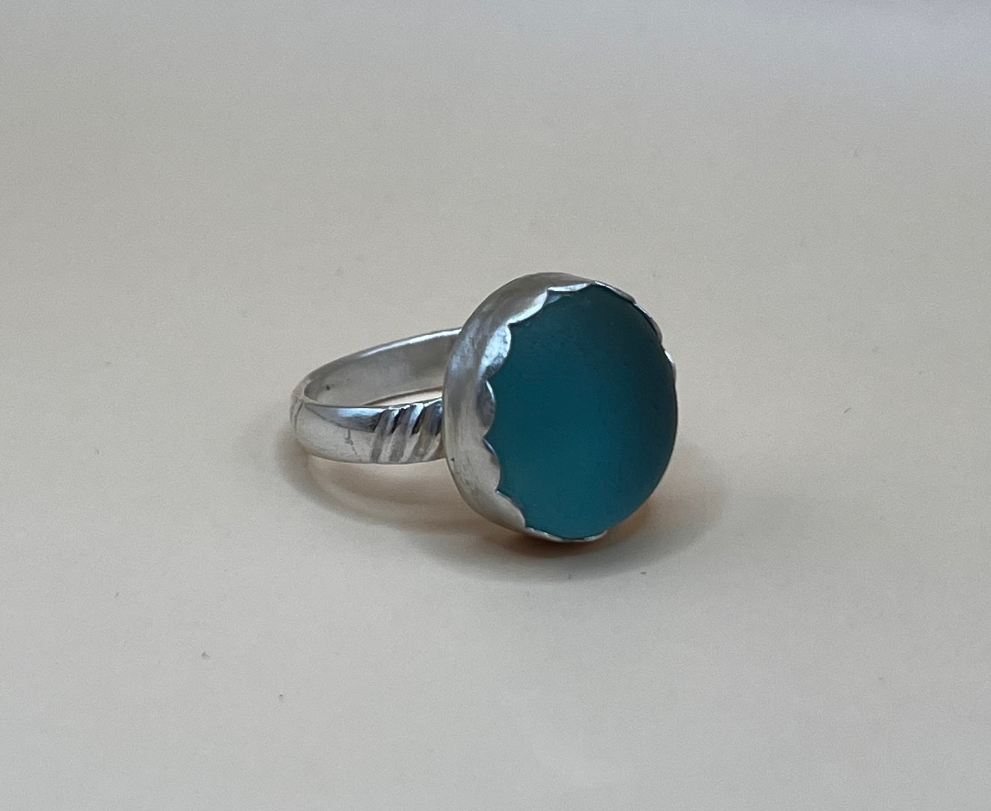 Blue Sea Marble Ring