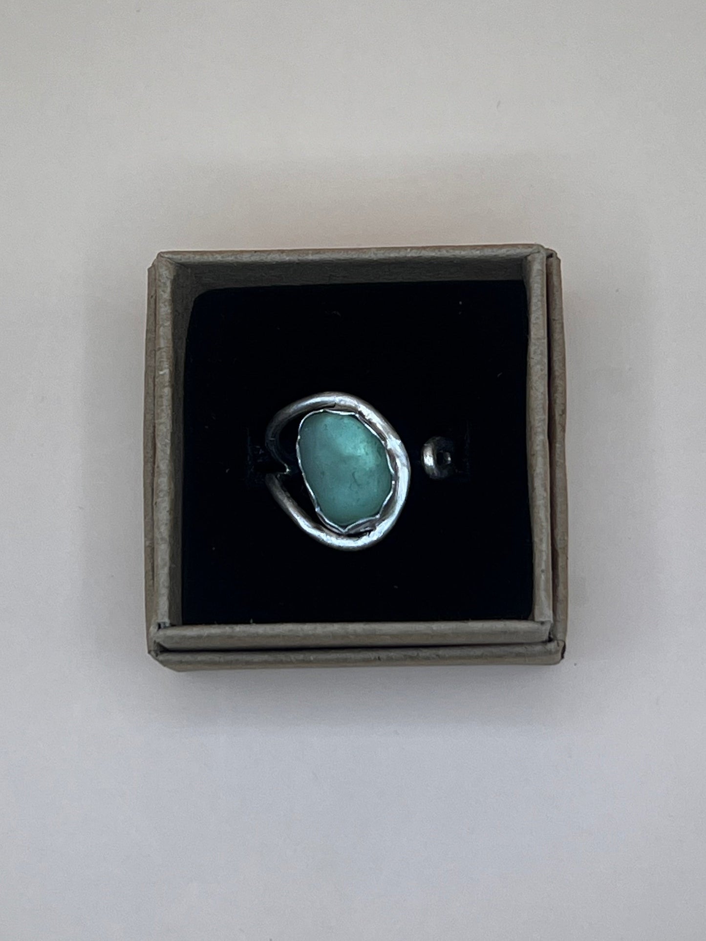 Blue Teardrop Ring