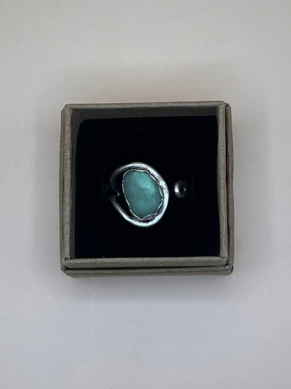 Blue Teardrop Ring