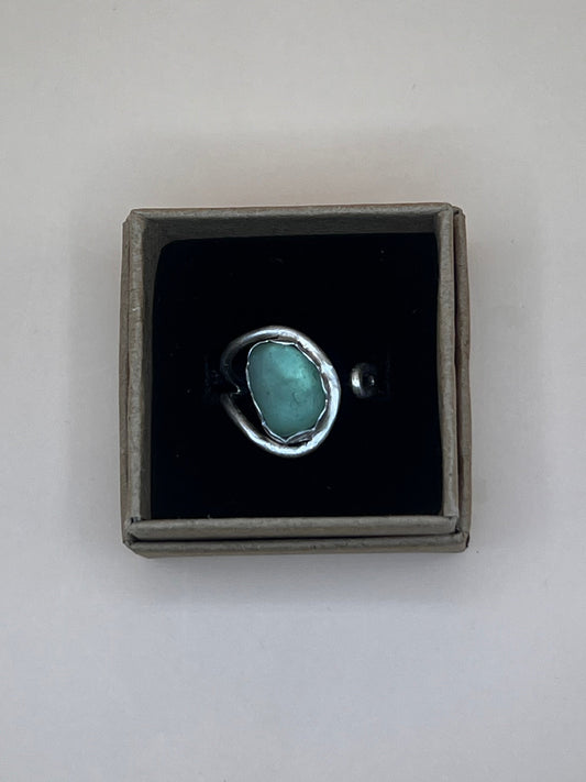 Blue Teardrop Ring