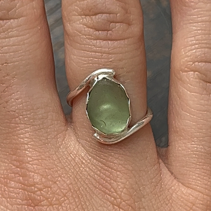 Elegant Green Seaglass Ring