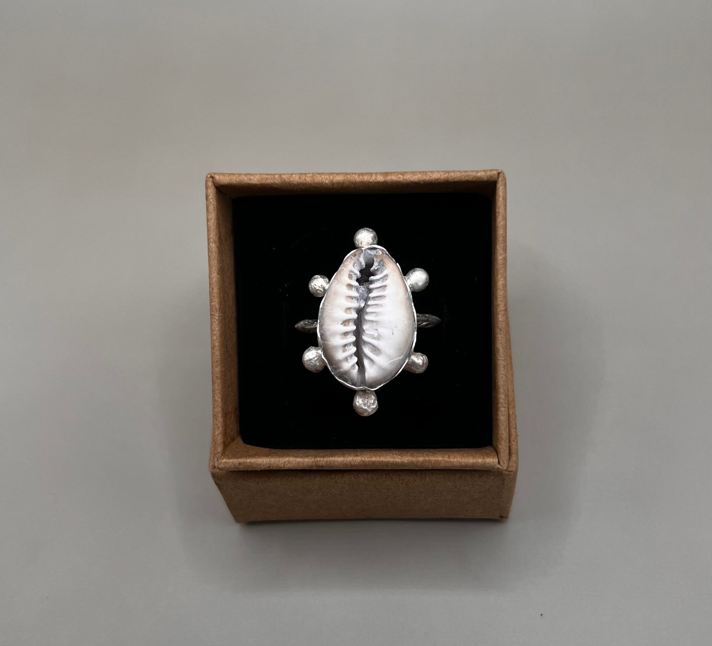 Groovy Cowrie Ring