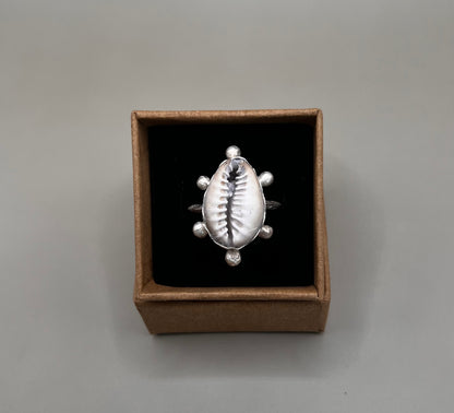 Groovy Cowrie Ring