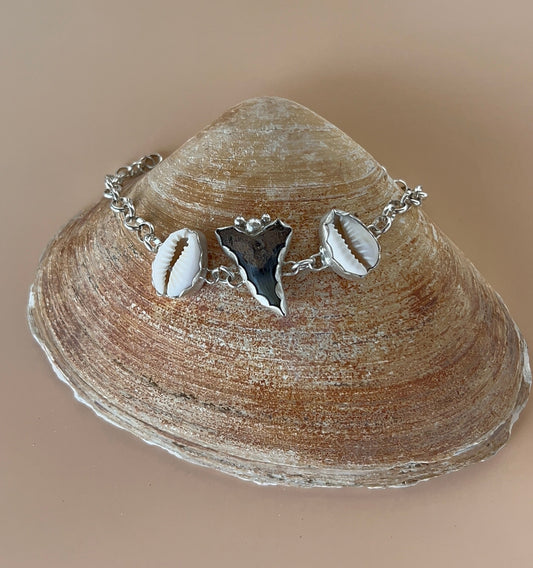 Shark and Cowrie Bracelet