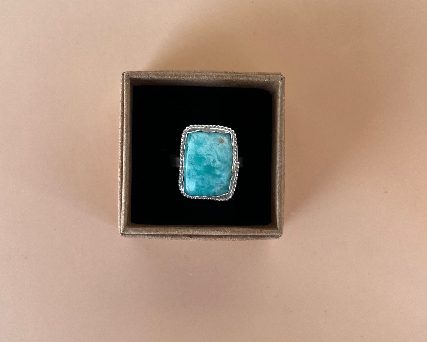 Amazonite Silver Ring