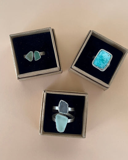 Amazonite Silver Ring